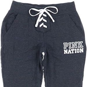 Victoria Secret PINK Lace Up Sweatpants Gray